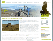 Tablet Screenshot of condorresources.com